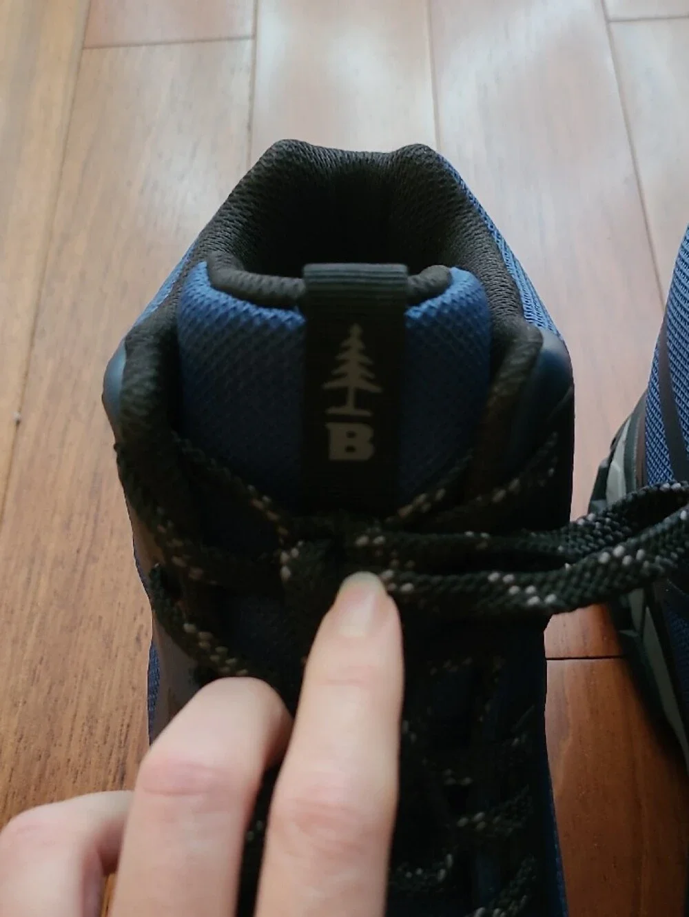 Men's Bass Outdoor Blue and Black Athletic Hiking Shoes